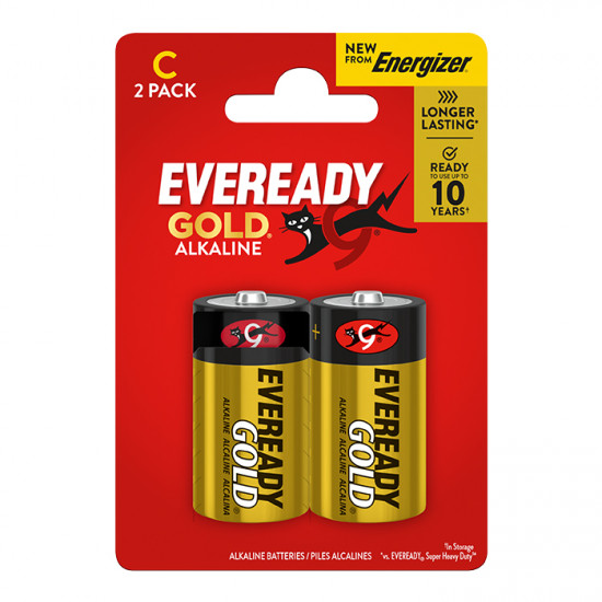 EVEREADY GOLD C CP2 EU Αλκαλική μπαταρία Eveready Gold C-LR14 1.5V, σε blister 2 τεμαχίων. - EVEREADY