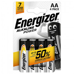 ENERGIZER AA-LR6/4TEM Αλκαλικές μπαταρίες Εnergizer Alkaline Power AA-LR6, σε blister 4 τεμαχίων. - ENERGIZER