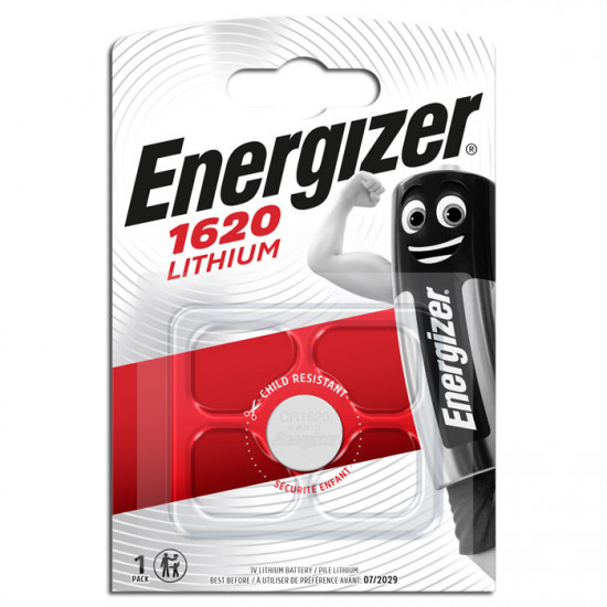 ENERGIZER CR1620 Μπαταρία λιθίου (κουμπί) Energizer CR1620, σε blister 1 μπαταρίας. - ENERGIZER