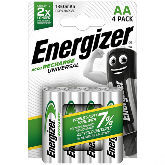 ENERGIZER AA-HR6/1350mAh/4TEM Επαναφορτιζόμενη μπαταρία Εnergizer ΑΑ-HR6, σε blister 4 τεμαχίων. - ENERGIZER