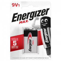 ENERGIZER 9V-9B-6LR61 Αλκαλική μπαταρία Εnergizer MAX 9V-9B-6LR61, σε blister 1 τεμαχίου. - ENERGIZER