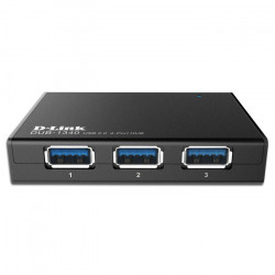 D-LINK DUB-1340 USB 3.0 Hub 4 θυρών σε μαύρο χρώμα. - D-LINK