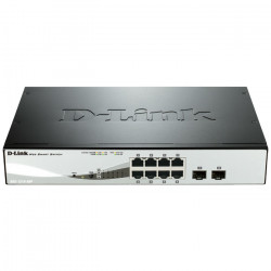 D-LINK DGS-1210-08P 10-Port PoE Gigabit Smart Managed switch, 8xPoE & 2xSFP ports. - D-LINK