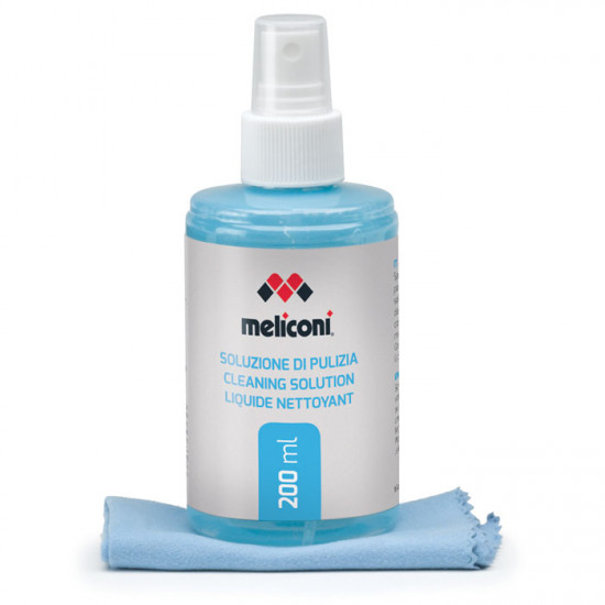 MELICONI C-200 200ml /CLOTH Υγρό καθαρισμού 200 ml + πανί με μικροΐνες - MELICONI