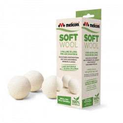 MELICONI SOFT WOOL 3PL Μαλακές μάλλινες μπάλες για το στεγνωτήριο, 3τμχ. - MELICONI