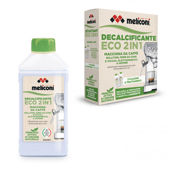 MELICONI ECO DESCALER 2 IN 1 2 σε 1 καθαριστικό αφαλάτωσης για καφετιέρες, 2x250ml. - MELICONI