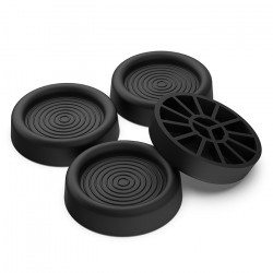 MELICONI 4 ANTI-VIBRATION FEET – BLACK COLOR Αντικραδασμικά πέλματα για πλυντήριο / στεγνωτήριο, σε μαύρο χρώμα. - MELICONI