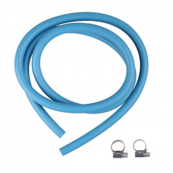 HOSE 150CM WITH 2 CLAMPS Εύκαμπτος σωλήνας 1.5μ για σύνδεση με ρυθμιστή πίεσης με 2 συνδέσμους. - FOKER