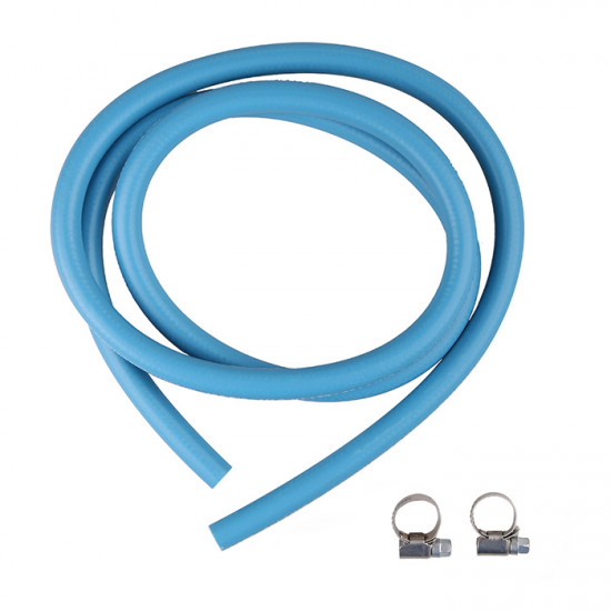 HOSE 150CM WITH 2 CLAMPS Εύκαμπτος σωλήνας 1.5μ για σύνδεση με ρυθμιστή πίεσης με 2 συνδέσμους. - FOKER