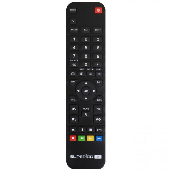 SUPERIOR TV 1:1 Τηλεχειριστήριο που προγραμματίζεται μέσω Η/Υ κατάλληλο για 1 συσκευή. - SUPERIOR