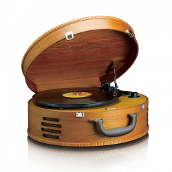 LENCO CLASSIC PHONO TT-34 Πικάπ σε ρετρό σχεδιασμό με ενσωματωμένα ηχεία 4W και pc encoding. - LENCO