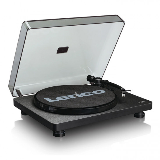 LENCO L-30BK Πικάπ με λειτουργία μετατροπής MP3 και βύσμα EE/UK, σε μαύρο χρώμα. - LENCO