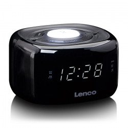 LENCO CR-12BK Επιτραπέζιο ψηφιακό ρολόι - ξυπνητήρι με ραδιόφωνο, οθόνη LED και νυχτερινό φωτισμό. - LENCO
