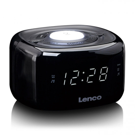 LENCO CR-12BK Επιτραπέζιο ψηφιακό ρολόι - ξυπνητήρι με ραδιόφωνο, οθόνη LED και νυχτερινό φωτισμό. - LENCO