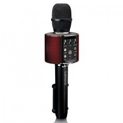 LENCO BMC-090BK Ασύρματο Bluetooth μικρόφωνο με ενσωματωμένο ηχείο, RGB φωτισμό και λειτουργία Karaoke. - LENCO