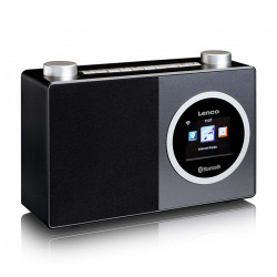 LENCO DIR-70BK Επιτραπέζιο Internet ραδιόφωνο με λειτουργία Bluetooth και μεγάλη έγχρωμη οθόνη LCD. - LENCO