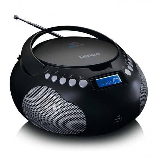 LENCO SCD-331BK Φορητό ραδιόφωνο με CD / USB / MP3 / Aux / Bluetooth και οθόνη LCD - LENCO