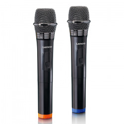 LENCO MCW-020BK Σετ 2 ασύρματων μικροφώνων με δέκτη 6.3 mm. - LENCO
