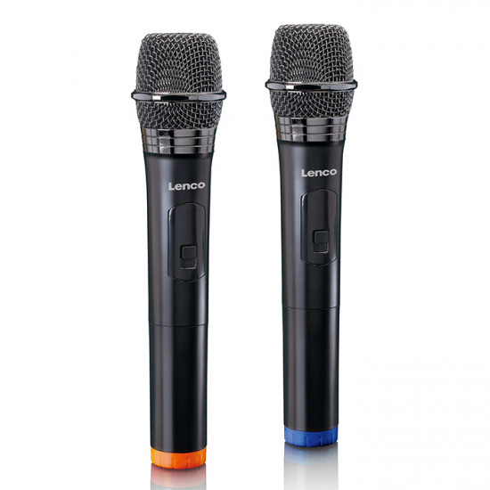 LENCO MCW-020BK Σετ 2 ασύρματων μικροφώνων με δέκτη 6.3 mm. - LENCO
