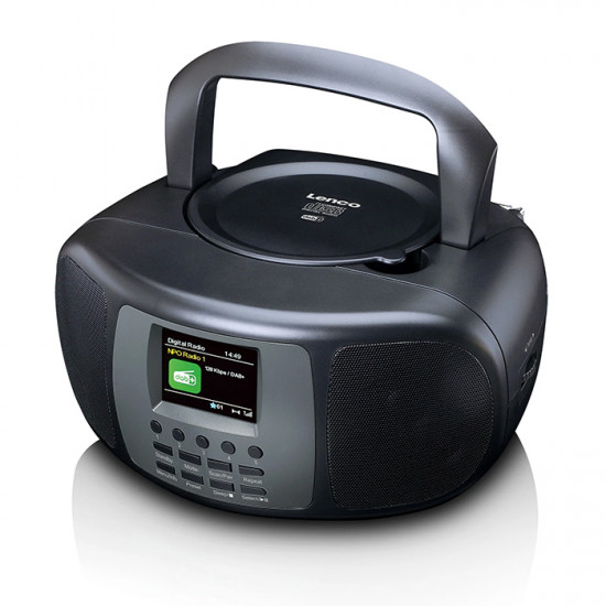 LENCO SCD-860BK Φορητό ραδιόφωνο DAB+/FM με Bluetooth, CD Player και μεγάλη έγχρωμη οθόνη LCD. - LENCO