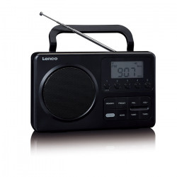 LENCO MPR-035BK Φορητό ραδιόφωνο FM με οθόνη LCD, σε μαύρο χρώμα. - LENCO