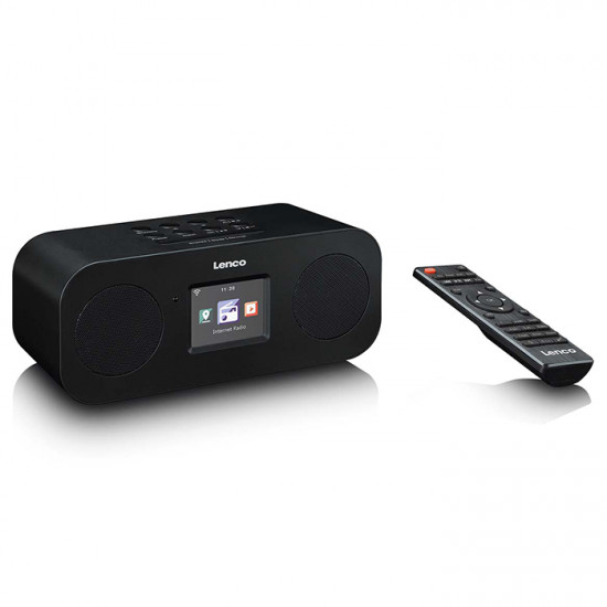 LENCO DIR-121BK Internet, DAB+ και FM ραδιόφωνο με λειτουργία Bluetooth και μεγάλη έγχρωμη οθόνη LCD. - LENCO