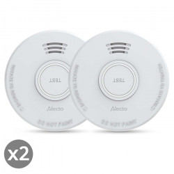 ALECTO SD110 X2 Φωτοηλεκτρικός ανιχνευτής καπνού με σειρήνα 85dB και ειδοποίηση χαμηλής μπαταρίας, σε συσκευασία 2 τεμαχίων. - ALECTO
