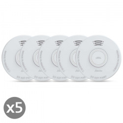 ALECTO SD110 X5 Φωτοηλεκτρικός ανιχνευτής καπνού με σειρήνα 85dB και ειδοποίηση χαμηλής μπαταρίας, σε συσκευασία 5 τεμαχίων. - ALECTO