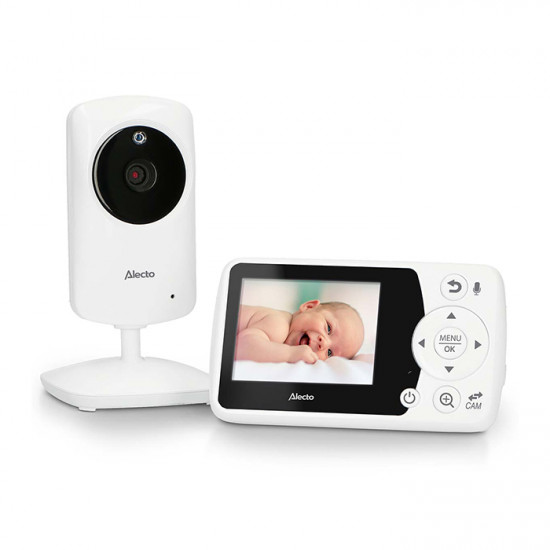 ALECTO DVM64 Full Eco Ασύρματη ενδοεπικοινωνία (baby monitor), τεχνολογίας FHSS 2.4GHz με δυνατότητα αμφίδρομης επικοινωνίας, κάμερα και έγχρωμη οθόνη 2.4