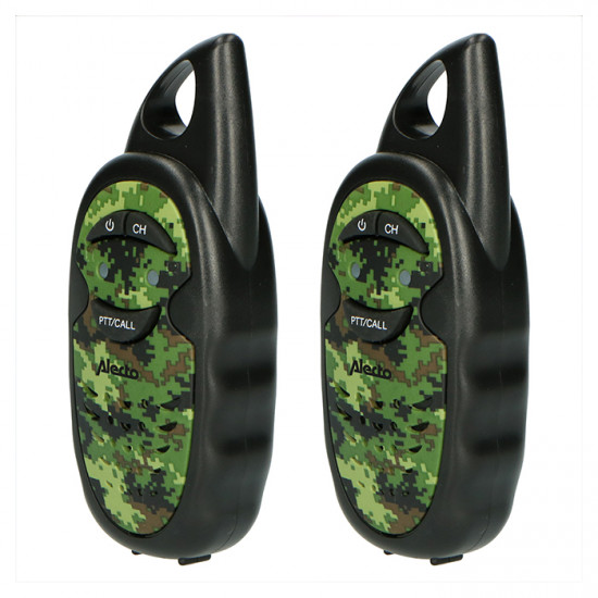 ALECTO FR05CAMO Σετ 2 παιδικών walkie-talkie με εμβέλεια έως 3km, σε χρώμα παραλλαγής. - ALECTO