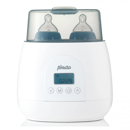 ALECTO BW700TWIN Ψηφιακός διπλός θερμαντήρας μπιμπερό για θέρμανση, αποστείρωση και απόψυξη, σε λευκό χρώμα. - ALECTO