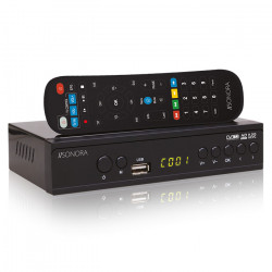 SONORA DVB-T2 H265 Επίγειος ψηφιακός δέκτης MPEG-4 / H.265 / FULL HD, με τηλεχειριστήριο 2 σε 1 για τηλεόραση και δέκτη. - SONORA