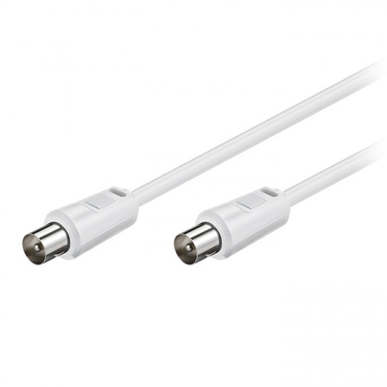 GOOBAY 68145 Καλώδιο IEC (Coax) αρσ. - IEC (Coax) αρσ., 1.50m σε λευκό χρώμα. - GOOBAY