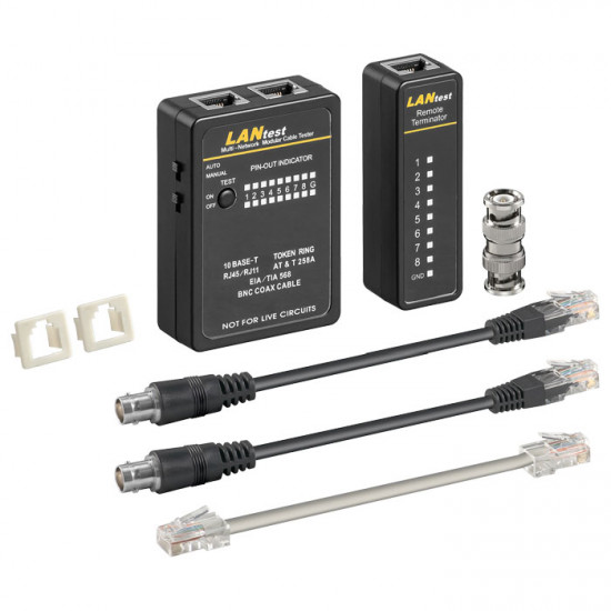 GOOBAY 93010 Tester καλωδίων δικτύου RJ11, RJ12, RJ45 και BNC. - GOOBAY