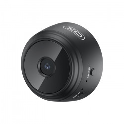 XO CR12 Mini Wi-Fi επαναφορτιζόμενη κάμερα 0.3MP για εσωτερικούς χώρους, με μαγνητική επιφάνεια σε μαύρο χρώμα - XO