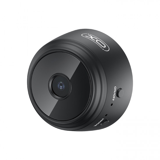 XO CR12 Mini Wi-Fi επαναφορτιζόμενη κάμερα 0.3MP για εσωτερικούς χώρους, με μαγνητική επιφάνεια σε μαύρο χρώμα - XO
