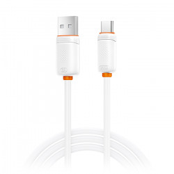 XO NB302 WHITE Καλώδιο High-Speed USB A αρσ. - USB Type-C αρσ. 15W, 1.00m σε λευκό χρώμα - XO