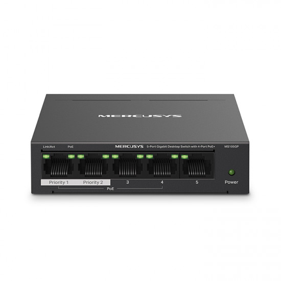 MERCUSYS MS105GP 5-Port Gigabit desktop switch με 4 θύρες PoE+ - MERCUSYS