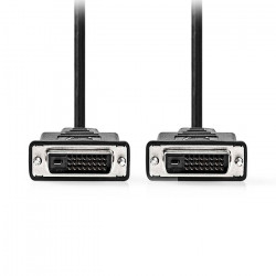 NEDIS CCGL32001BK20 Καλώδιο DVI-D 24+1-Pin αρσ. - DVI-D 24+1-Pin αρσ, 2.00m σε μαύρο χρώμα. - NEDIS