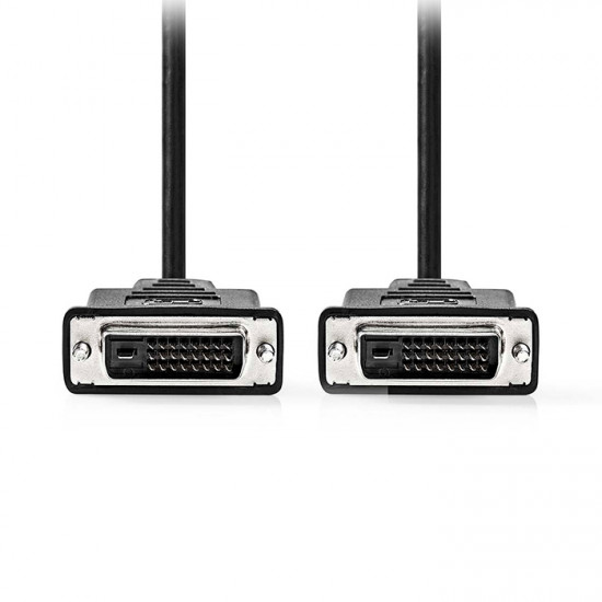 NEDIS CCGL32001BK20 Καλώδιο DVI-D 24+1-Pin αρσ. - DVI-D 24+1-Pin αρσ, 2.00m σε μαύρο χρώμα. - NEDIS