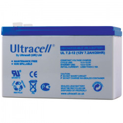 ULTRACELL 12V 7.2AH F1 Μπαταρία μολύβδου 12V 7.2Ah    Διαστάσεις:  - Μήκος: 151mm  - Πλάτος: 65mm  - Ύψος: 93.5mm  - Τύπος Terminal: F1 - ULTRACELL