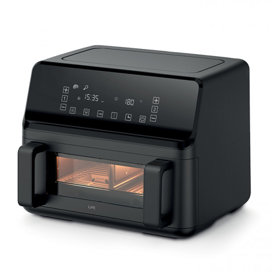 LIFE NOVELTY 2 σε 1, Διπλή και Μονή Φριτέζα αέρος 9L, 2700W - LiFE