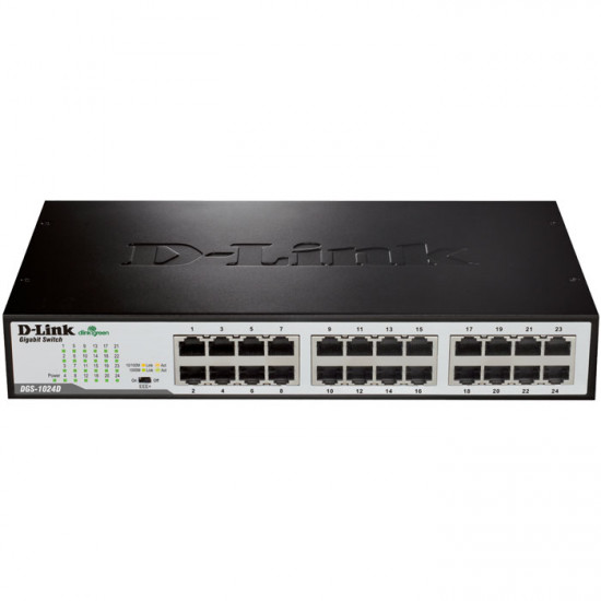 D-LINK DGS-1024D 24-Port Gigabit Unmanaged Desktop Rackmount Switch - D-LINK