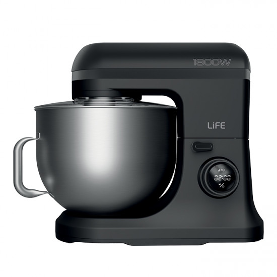LiFE BOSS Flat Black Series Κουζινομηχανή με inox κάδο μίξης 12L, 1800W - LiFE