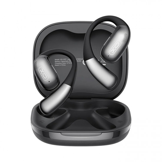XO G37 LEATHER BLACK COLOR Bluetooth ακουστικά handsfree με τεχνολογία ΑΙ, σε μαύρο χρώμα - XO