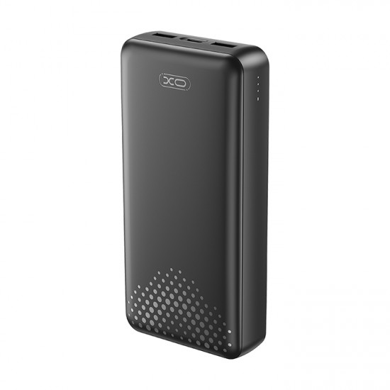 XO PB313 BLACK COLOR Powerbank 20.000 mAh με 3 θύρες USB (2x USB-A, 1x USB-C), σε μαύρο χρώμα - XO