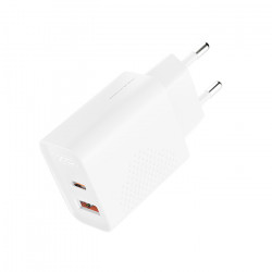 XO L161 (EU) PD20W/ QC18W Universal φορτιστής με 2 εξόδους, 1x USB-A & 1x USB-C, PD20W / QC18W, σε λευκό χρώμα - XO