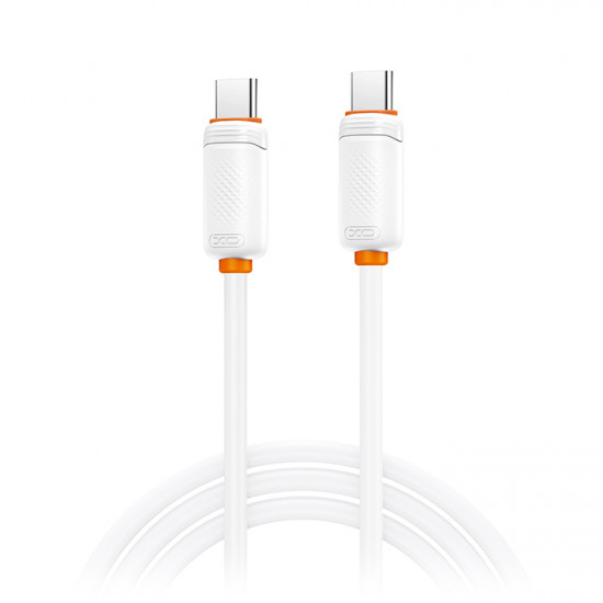 XO NB-Q302B WHITE Καλώδιο USB High-Speed Τype-C αρσ. - USB Type-C αρσ. 60W, 1.00m σε λευκό χρώμα - XO