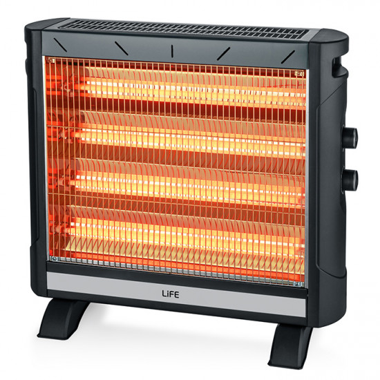 LiFE HEAT WAVE Ηλεκτρική θερμάστρα χαλαζία με 5 θερμαντικές λάμπες, 2750W. - LiFE