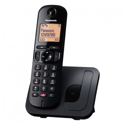 PANASONIC KX-TGC250GRB Ψηφιακή ασύρματη τηλεφωνική συσκευή με αναγνώριση κλήσης, δυνατότητα φραγής εισερχόμενων κλήσεων και διάρκεια ομιλίας έως 16 ώρες, σε μαύρο χρώμα. - PANASONIC